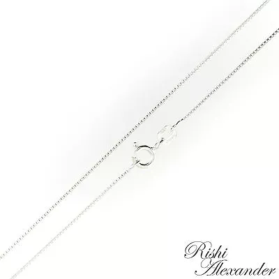 $3.99 • Buy Sterling Silver BOX Chain Necklace Thin .7mm 012 Gauge 925 Italy Italian Jewelry