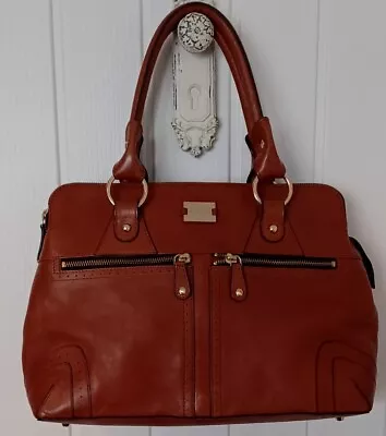 £55 • Buy Modalu Pippa Tan Handbag Leather  Grab Bag Designer Modalu Brogue Stitching. 