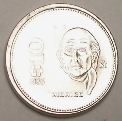 1986 Mexico Mexican 10 Pesos Hidalgo Eagle Coin XF • $3.69