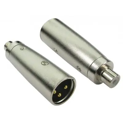 RCA (F) To XLR (M) Adapter - Gold Pins • £4.49