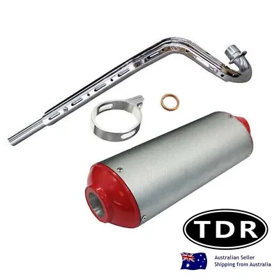 28mm MUFFLER PIPE EXHAUST RED FOR HONDA CRF50 XR50 Style 110 125cc DIRT PIT BIKE • $55.21