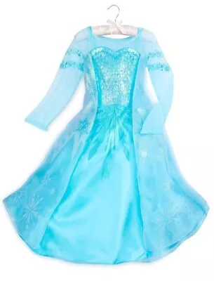 $30 • Buy Disney Store Exclusive Frozen Princess Elsa Dress Costume 7-8 NWT Free Shipping!