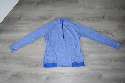 Adidas Golf  Blue Top Quarter Zip Long Sleeves Thumbhole Women's Size Large • £23.13