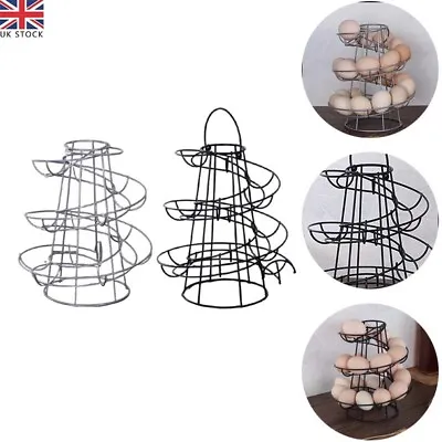 Spiral Helter Skelter Egg Holder Stand Rack Holds Up To 18 Eggs Kitchen Storage • £9.27