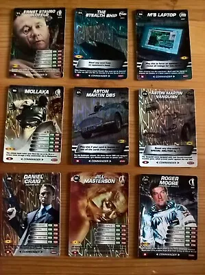 James Bond 007 Spy Cards Super Rare SR Holo Foil X9 Aston Martin Roger Moore Etc • £19.99