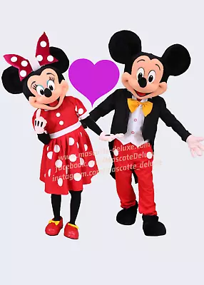 Mickey And Minnie Mouse Mascot Costume Botarga (The Price Includes Two) • $550