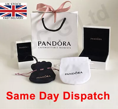 Original PANDORA Gift Bag Charm Box BagVelvet Pouch Ring Box Bracelets Box • £22.95