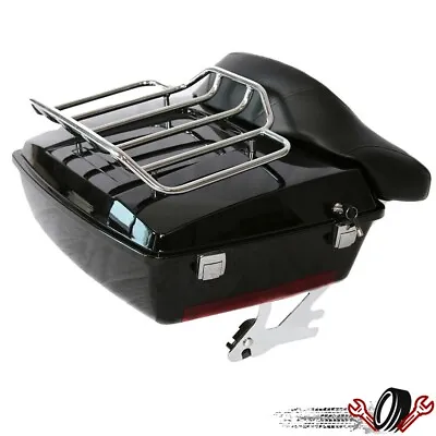 For Harley Touring 97-08 Chopped Tour Pak Pack Trunk W/Top Rack + Mount Rack • $210