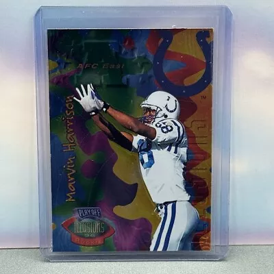 1996 Playoff Illusions Marvin Harrison RC #66 Colts Rookie HOF • $3