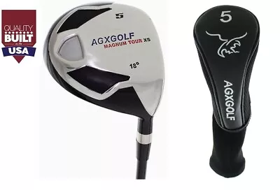 Agxgolf Fairway #5 Wood Mens Right 18 Degree Graphite Shaft All Sizes +headcover • $101.08