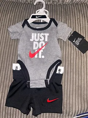 Nike Air Jordan Baby Boy Tick Vest Body Suit Shorts Set Size Newborn NWT • £19.99