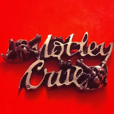 MOTLEY CRUE Pin Vintage 80s Rock Metal Band Pinback Button Badge Official 1989 • $31.45