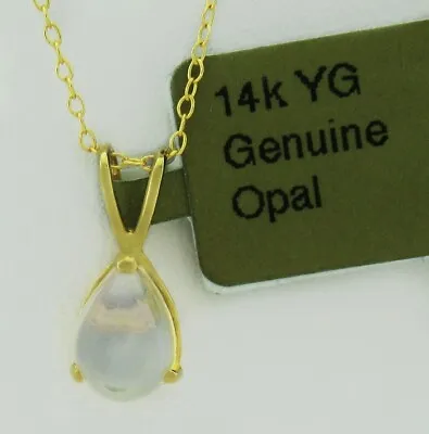 GENUINE 0.68 Cts OPAL PENDANT 14k YELLOW GOLD - NWT - Free Appraisal  - NWT • $0.99