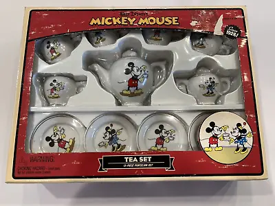 Vintage Disney Mickey/Minnie Mouse 13 Piece Porcelain Tea Set Schylling Rare NIB • $62