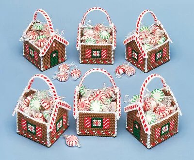 Mary Maxim Gingerbread Treat Baskets Plastic Canvas Kit • $12.49