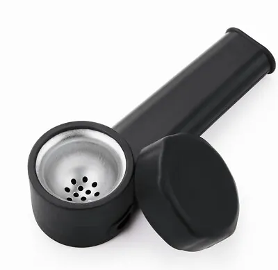 $6.99 • Buy SILICONE SMOKING PIPE 4  With Lid And Stainless Steel Screen Ship From USA Black