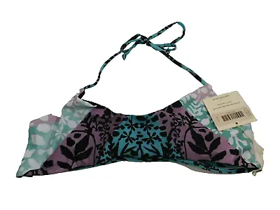 NWT Mara Hoffman Verbena Basket Weave Bikini Top Sz L Sage  Multi  20264 • $22.49