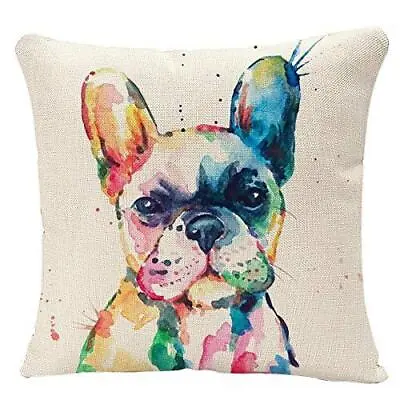 $17.69 • Buy YGGQF Animal Throw Pillow Cover Head Frenchie French Bulldog Original Watercolor
