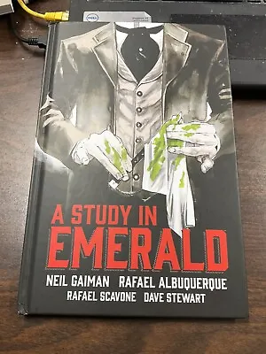$49.75 • Buy Neil Gaiman Signed Graphic Novel A STUDY IN EMERALD Sherlock Holmes Cthulhu HC