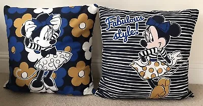 Disney Store Minnie Mouse Bows Parisienne Style Cushions Pillows 19 Inch Square • £50