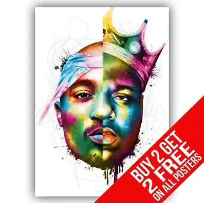 2pac & Biggie Smalls Tupac Notorious Poster Print A4 / A3 - Buy 2 Get Any 2 Free • £6.97