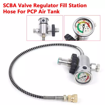 Valve Adapter Fill Station Hose Fit PCP Air Tank SCBA SCUBA Cylinder 4500PSI • $34.20