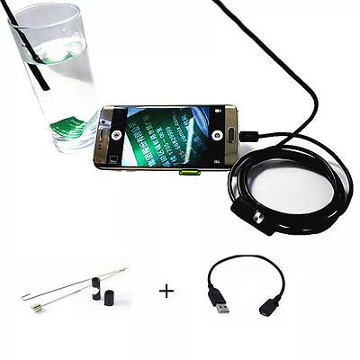 2M 5.5mm Android Endoscope Waterproof Snake Borescope USB Inspection Camera USA • $12.98