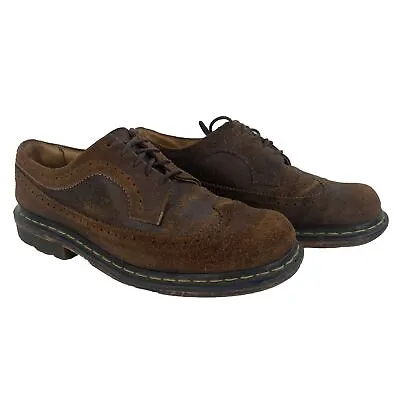 Vintage Doc Marten Brown Suede Oxford Wingtip Shoes Mens Size 10 Style 8C12 • $39.99