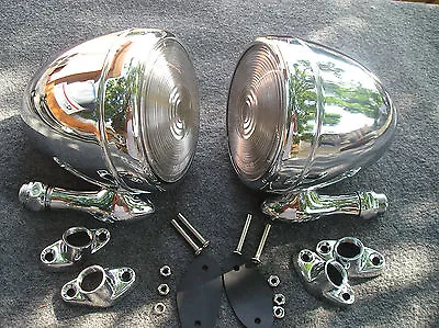 New Pair Of Chrome Vintage Style Dummy Spot Lights ! • $89.99