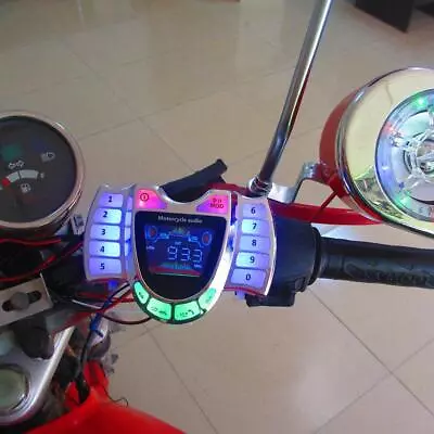Motorcycle Bluetooth Sound System Waterproof Stereo Speakers Radio USB Charger • $24.50