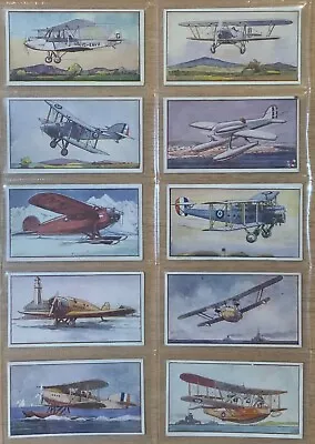 Cigarette Cards. Murray Sons 1929 Types Of Aeroplanes 22/25 See Scans.cat £36 • £6