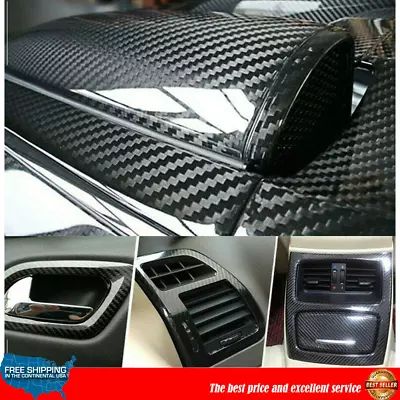 5D Waterproof Carbon Fiber Vinyl Car Wrap Sheet Roll Film Sticker Decal Paper S • $10.99