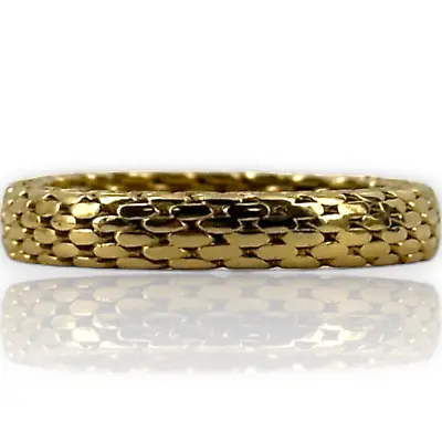 Tiffany & Co 18kt 750 Yellow Gold Somerset Narrow Mesh Ring Size 6 • $699.99