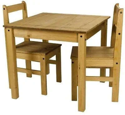 £123.99 • Buy Small Dining Table And 2 Chair Kitchen Square Furniture Wooden Breakfast Set NEW