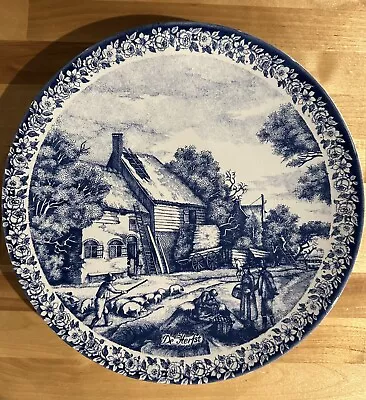 Delft Blauw Blue Delft's Holland Chemkefa De Herfst  11 5/8  Wall Plate • $32.99