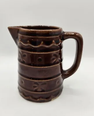 Mid Century Modern MarCrest Daisy Dot Stoneware Glazed Pottery Syrup Pitcher • $18