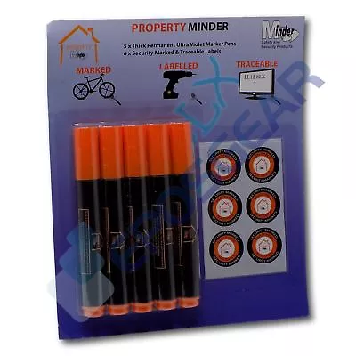 5 Thick 4mm Permanent Ultra Violet Security Property Marker Pen Invisible UV Ink • £7.23