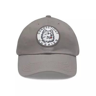 Uconn Huskies Dad Hat With Leather Patch (Round) • $19.53