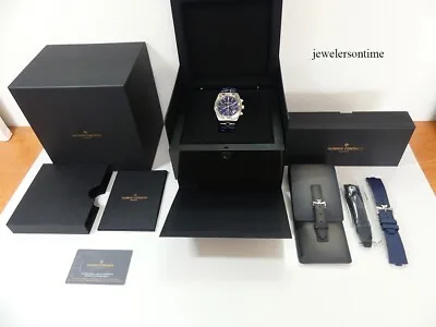$42195 • Buy New Vacheron Constantin SS Chronograph, Blue Dial 5500V 42mm With Box/papers