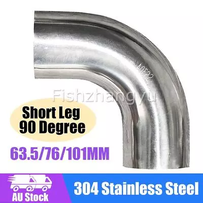 2.5  3  4  INCH 90 Degree Short Leg Mandrel Bend Stainless Steel Exhaust Pipe • $34.95