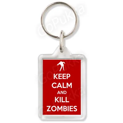 £1.99 • Buy Keep Calm And Kill Zombies (Red) – Keyring