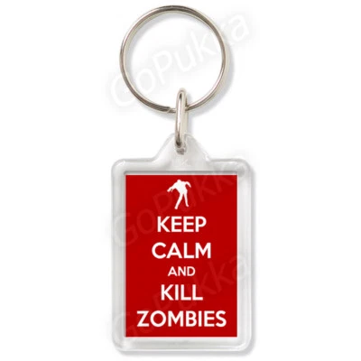 Keep Calm And Kill Zombies (Red) – Keyring • £1.99