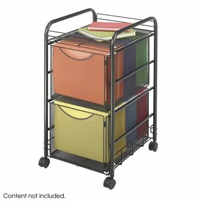 Safco Onyx Mesh File Cart With 2 File Drawers • $111.45