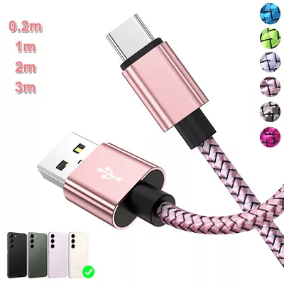 0.2M 1M 2M 3M USB Type C Cable For Samsung S23 S22 S21 Fast Charging Cord Lead • $9.26