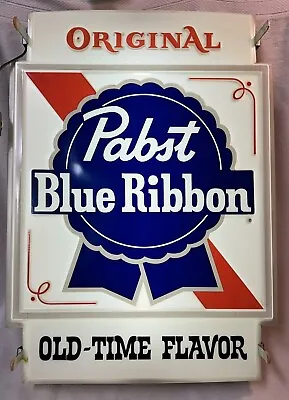 Pabst Blue Ribbon Beer Window Sign 2-Sided Unit 1-Side-Lighted 3d Sign WORKS • $274.99