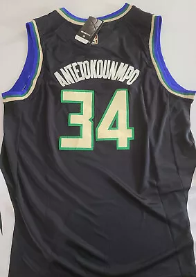 Stitched Swingman Bucks Jersey #34 Giannis Antetokounmpo Size SMLXL2XL *NEW* • $34.99