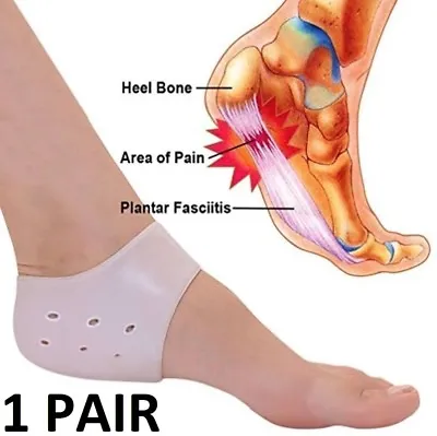 Silicone Protective Ankle Gel Support Pain Relief Plantar Fasciitis Heel Spur • $5