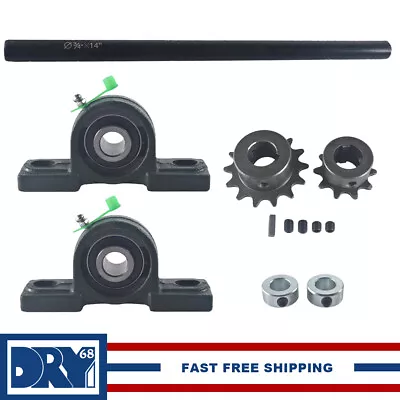 Complete Jackshaft Kit For 3/4 X 14  40/41/420 Chain Go Kart Mini Bike • $49.99