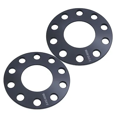 (2) 5mm Hubcentric 5x112 Wheel Spacers | 66.56mm Hub | Flat Billet T6 6061 • $23.07