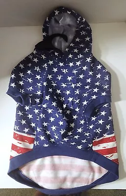 Dog Hoodie Distressed-Look American Flag Hoodies Zack & Zoey Large • $20